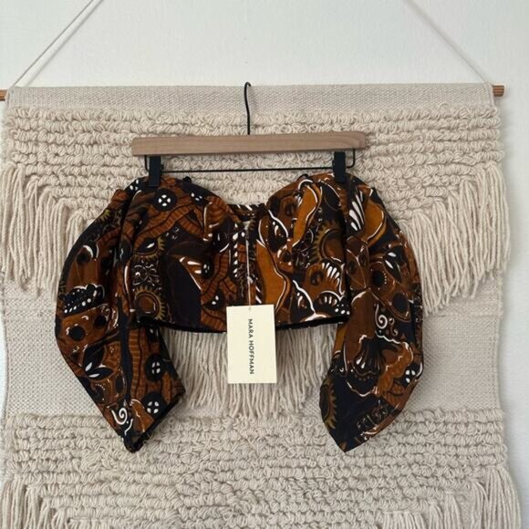 NWT: Mara Hoffman Juana Printed Crop Top - Picture 1 of 8